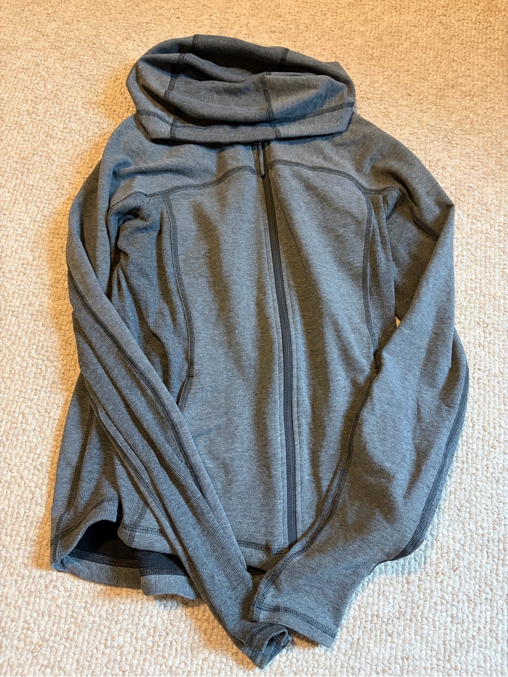 Sweaty Betty Charcoal Gray Full-Zip Hoodie